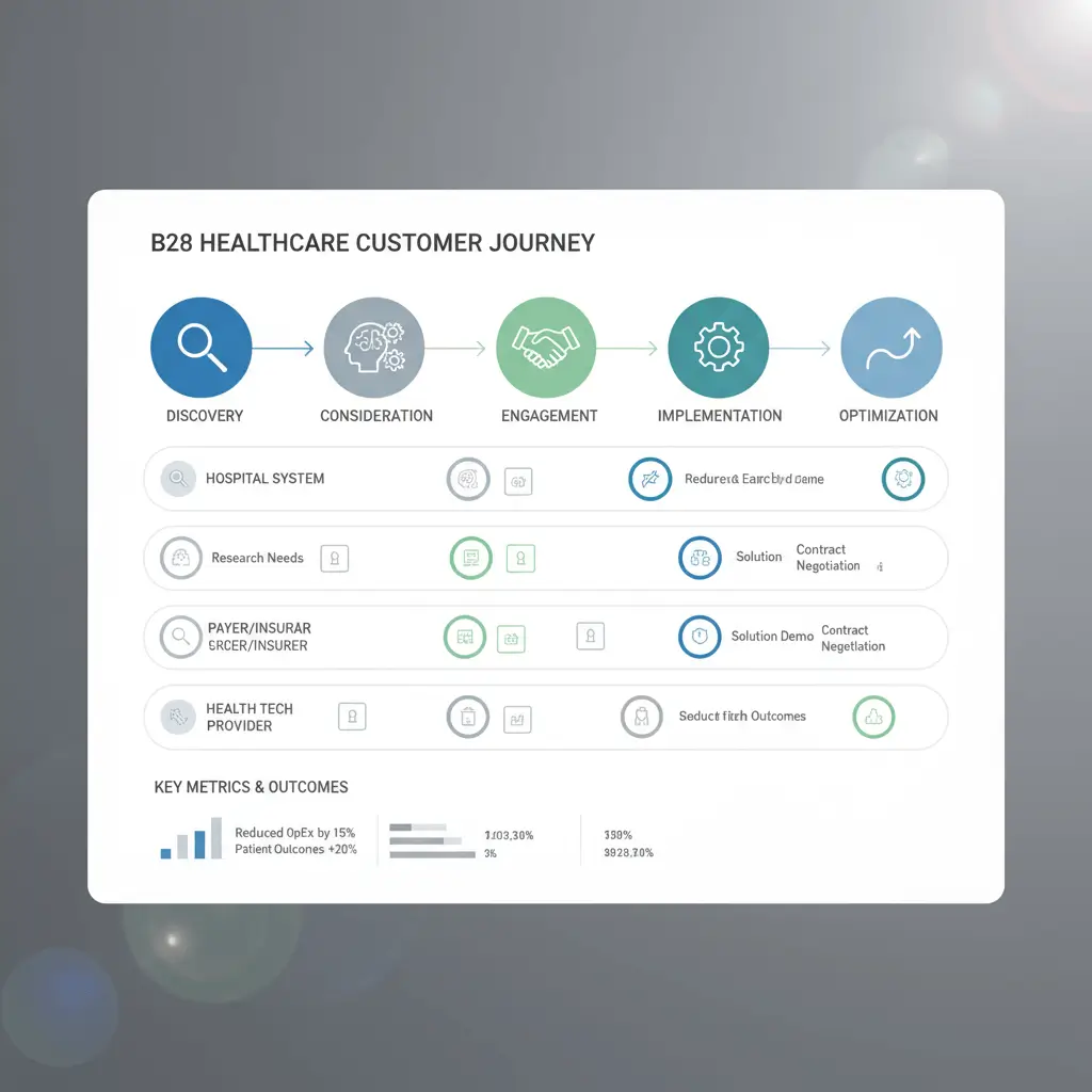 B2B Healthcare Customer Journey Mapping Visualisierung
